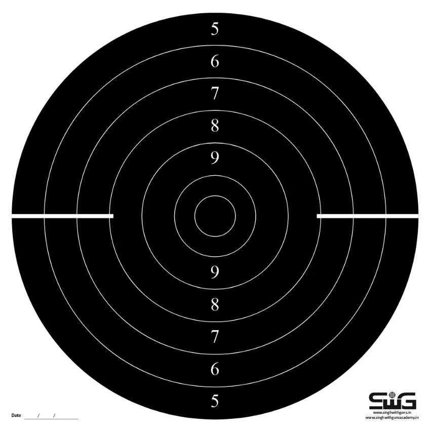 25m dueling/rapid fire paper target (10 pcs)